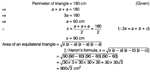 NCERT Solutions for Class 9 Maths Chapter 7 Heron's Formula 7.1 1